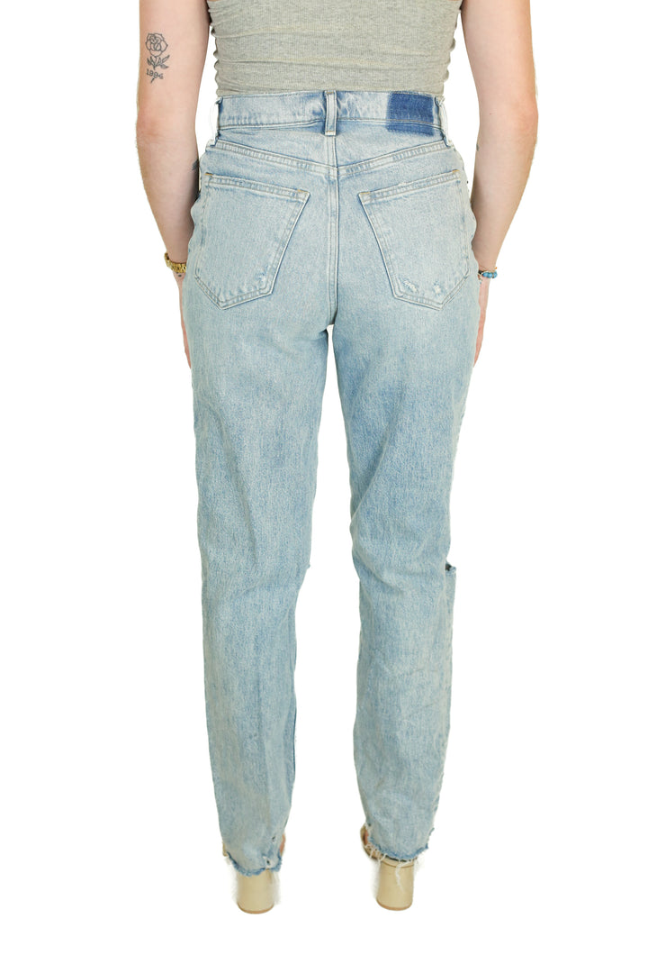 Abercrombie Curve Love Medium Wash Straight Jeans (28/6L)