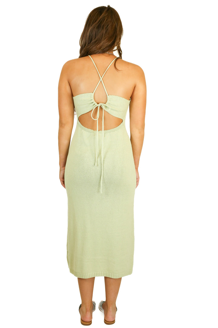 Petal + Pup Sage Strappy Sweater Midi Dress NWT (6)