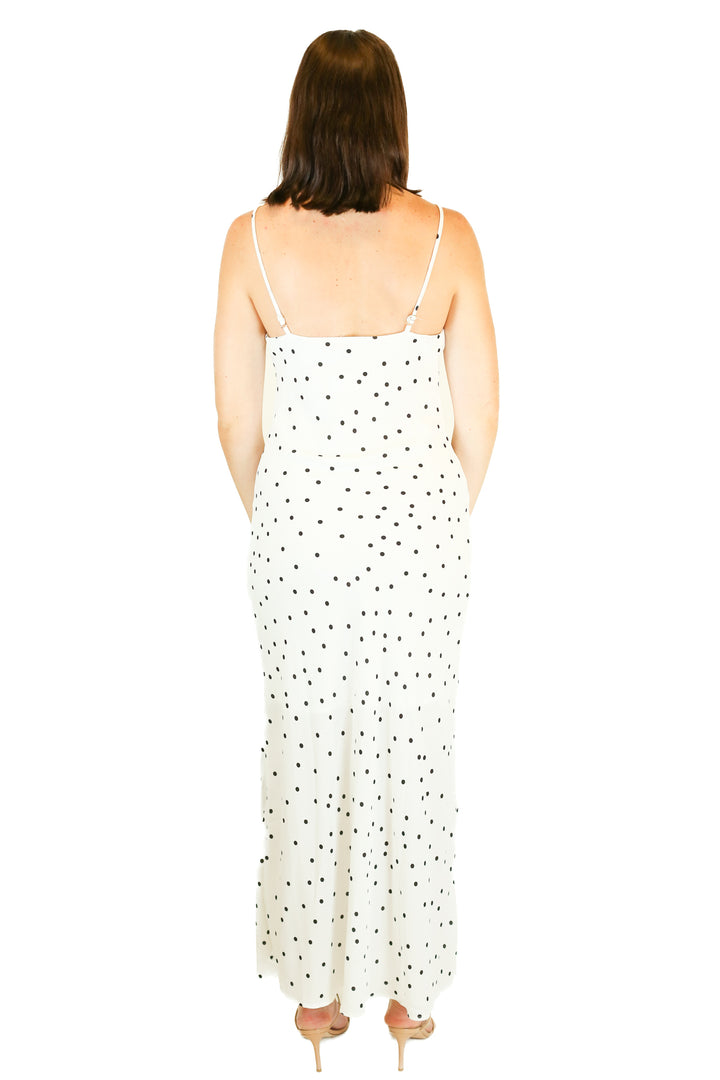 The Workshop Black and White Polk-a-dot Maxi Dress (M)