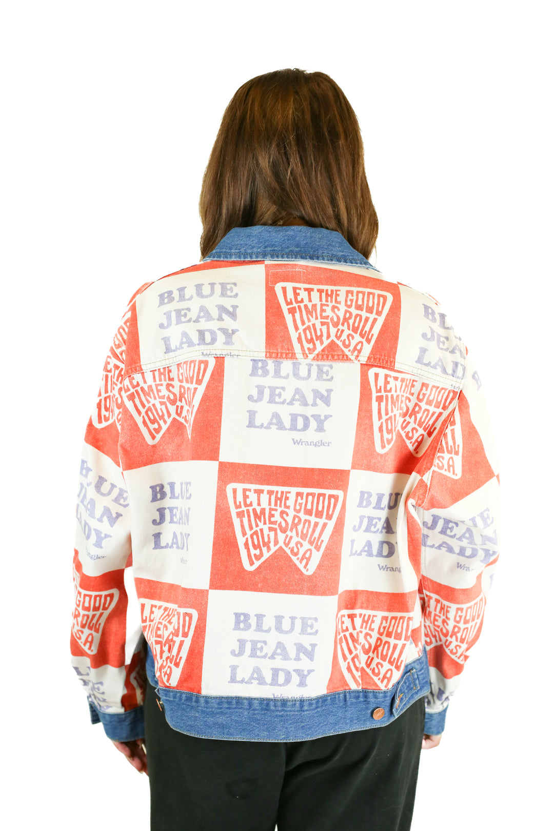 Wrangler Multicolor Graphic Denim Jacket NWT (L)