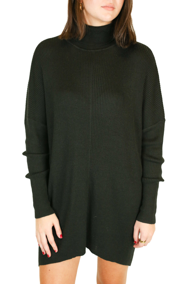 Lovers + Friends black turtle neck sweater dress (M)