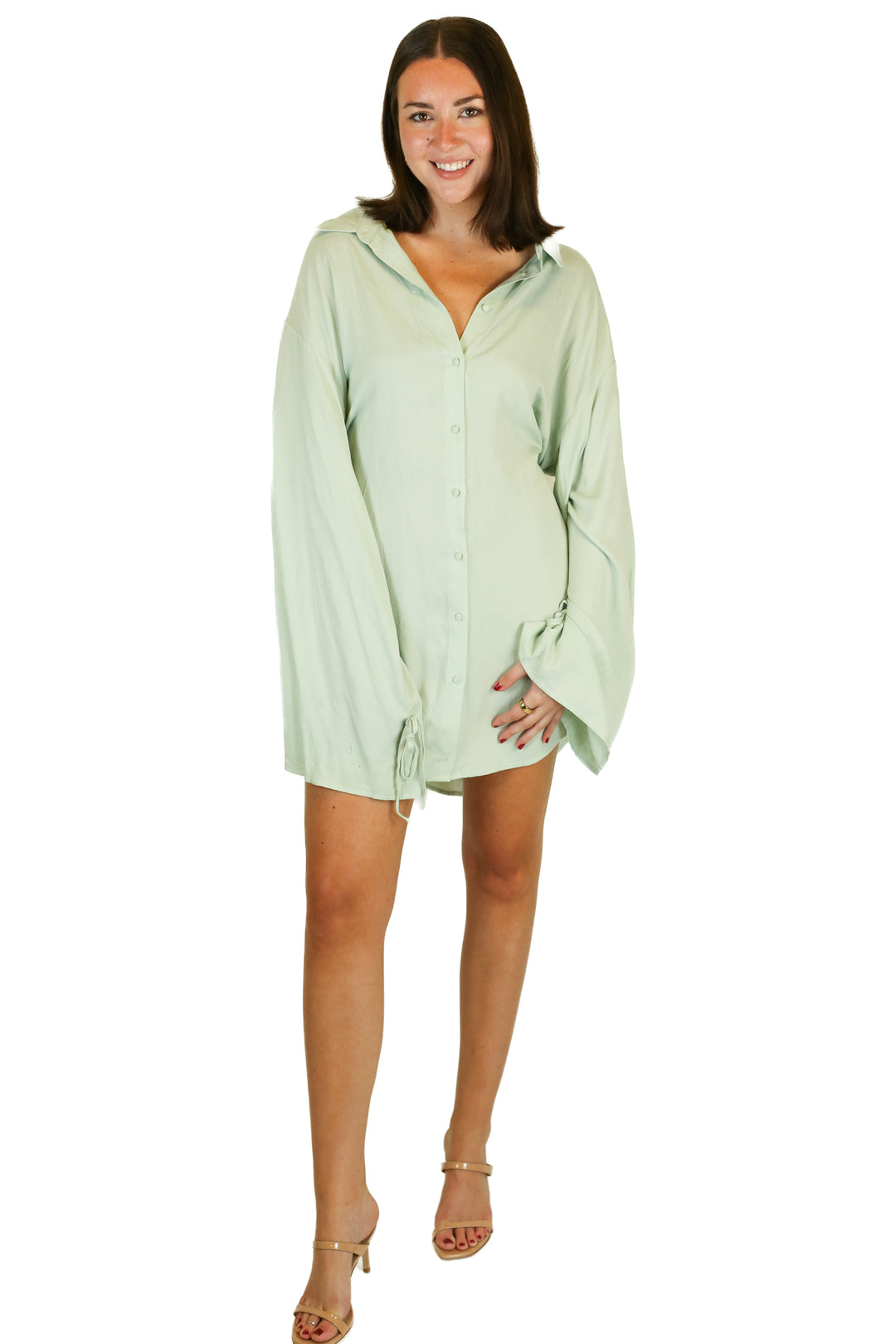Showpo Mint Shirt Dress (10)