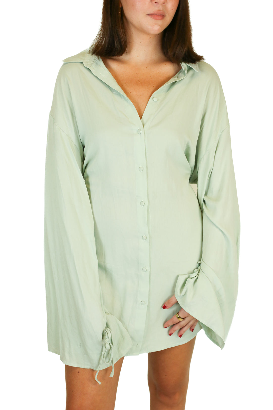 Showpo Mint Shirt Dress (10)