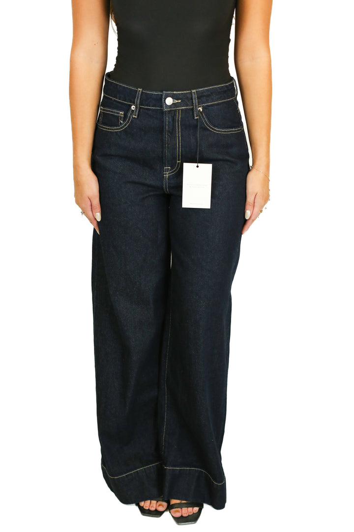vici dark wash wide leg denim jeans (27) NWT