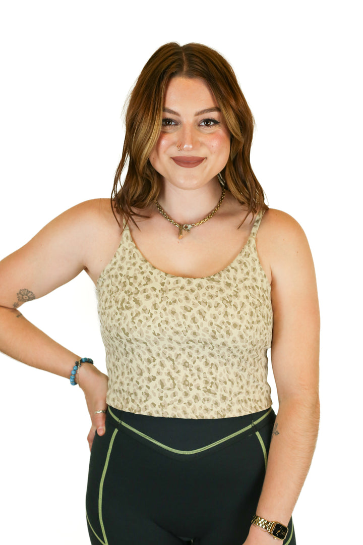 Tavi cheetah active wear top (s)