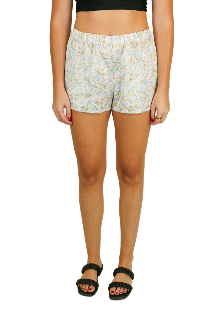 show me your mumu floral silk shorts (M)