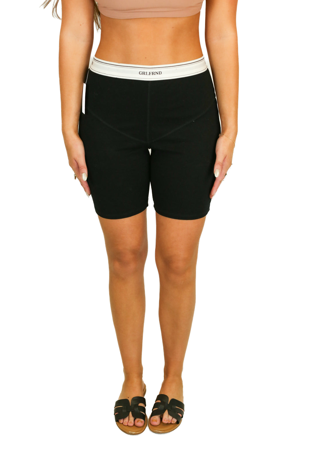 grlfrnd black boxer shorts (m)