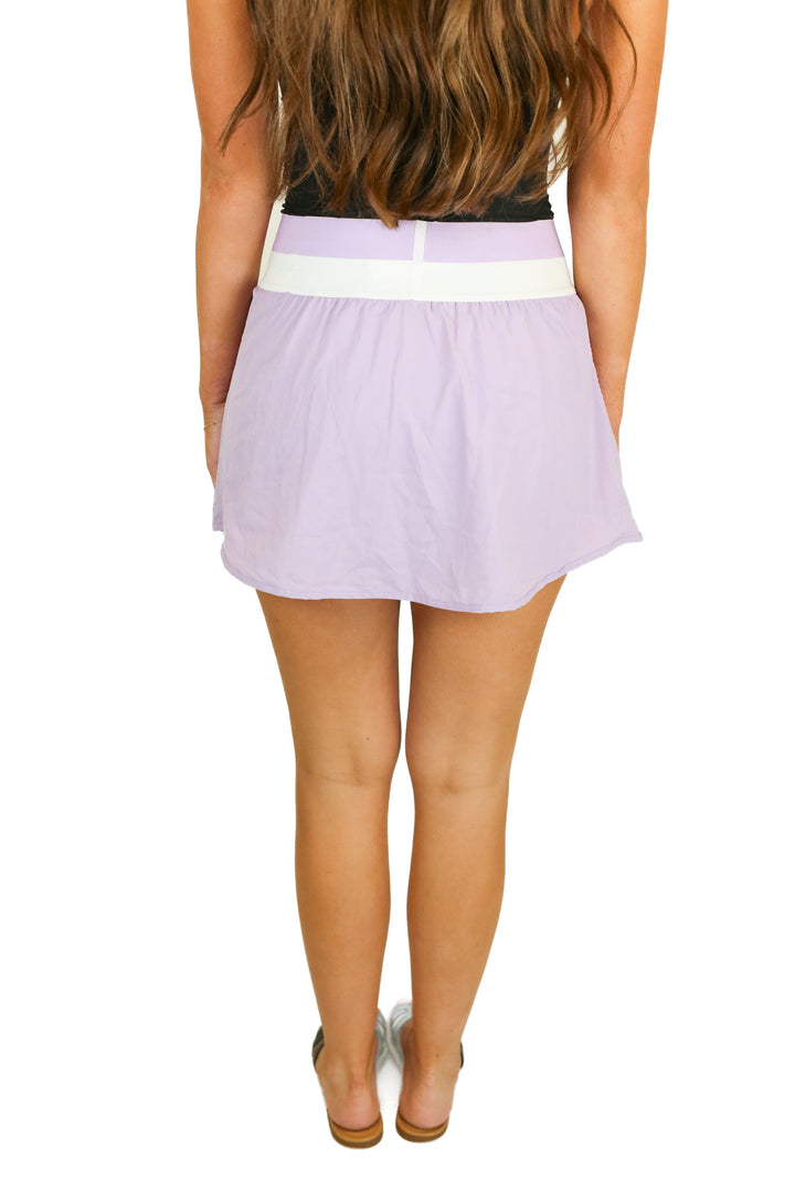 beach riot lilac activewear skort (M)