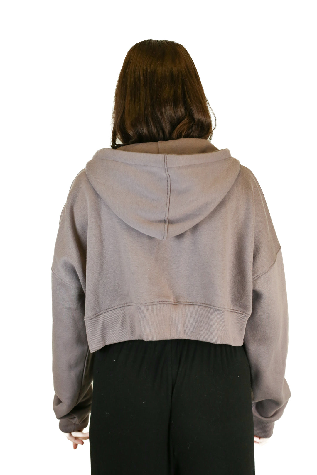 boohoo brown cropped zip up jacket NWT (m)