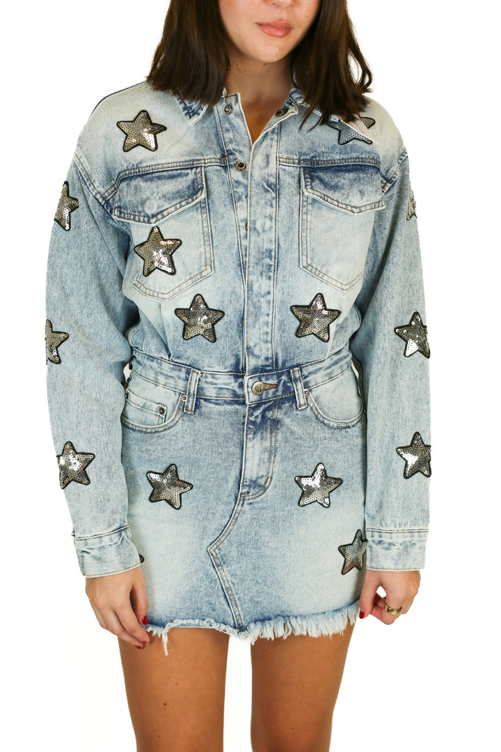 Buddy love star denim dress NWT (s)