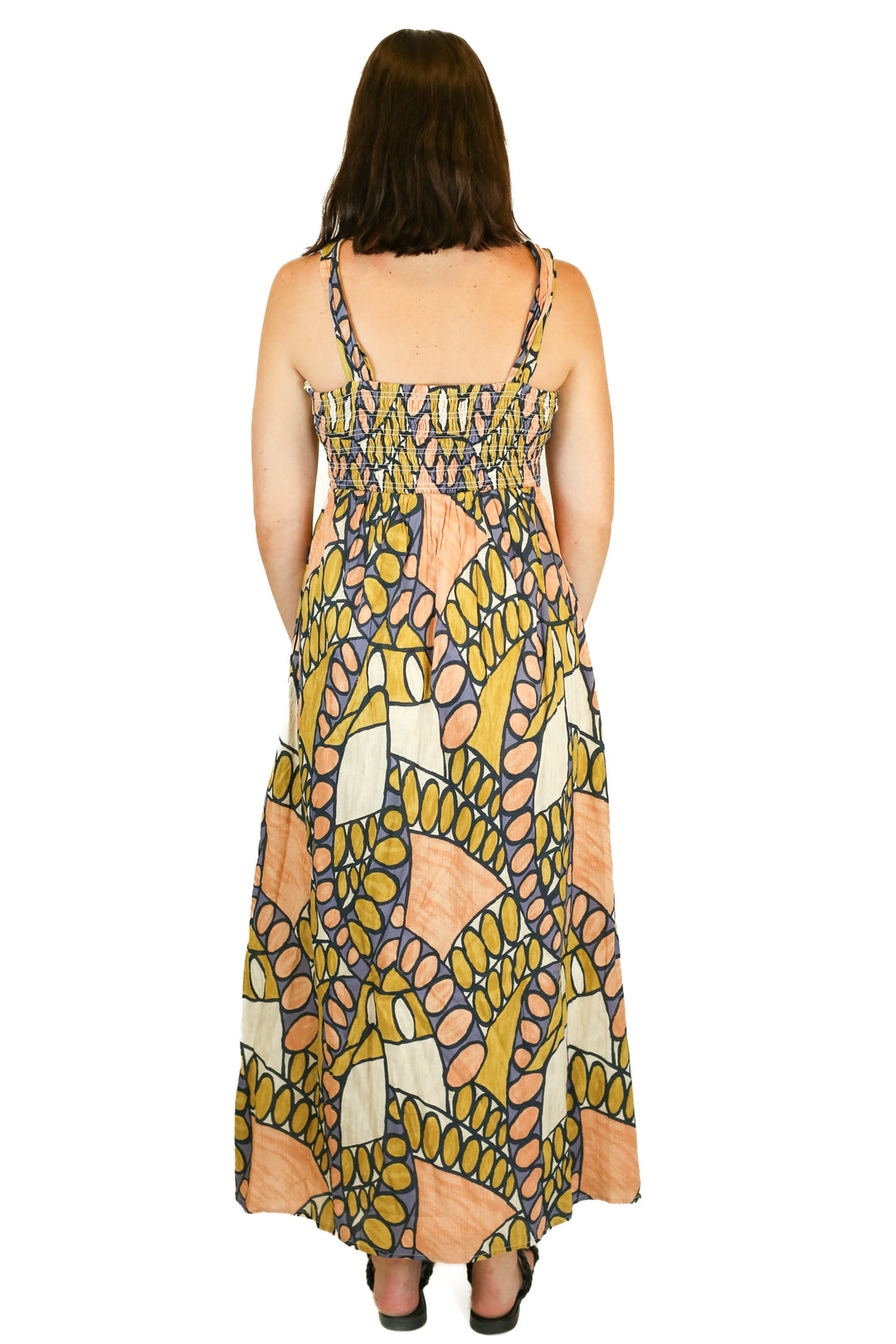 cleobella printed halter maxi dress (s) NWT