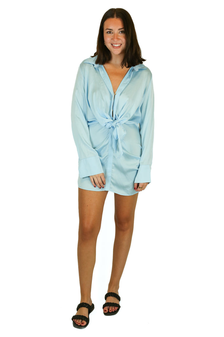 RNWY blue sheer dress (m)