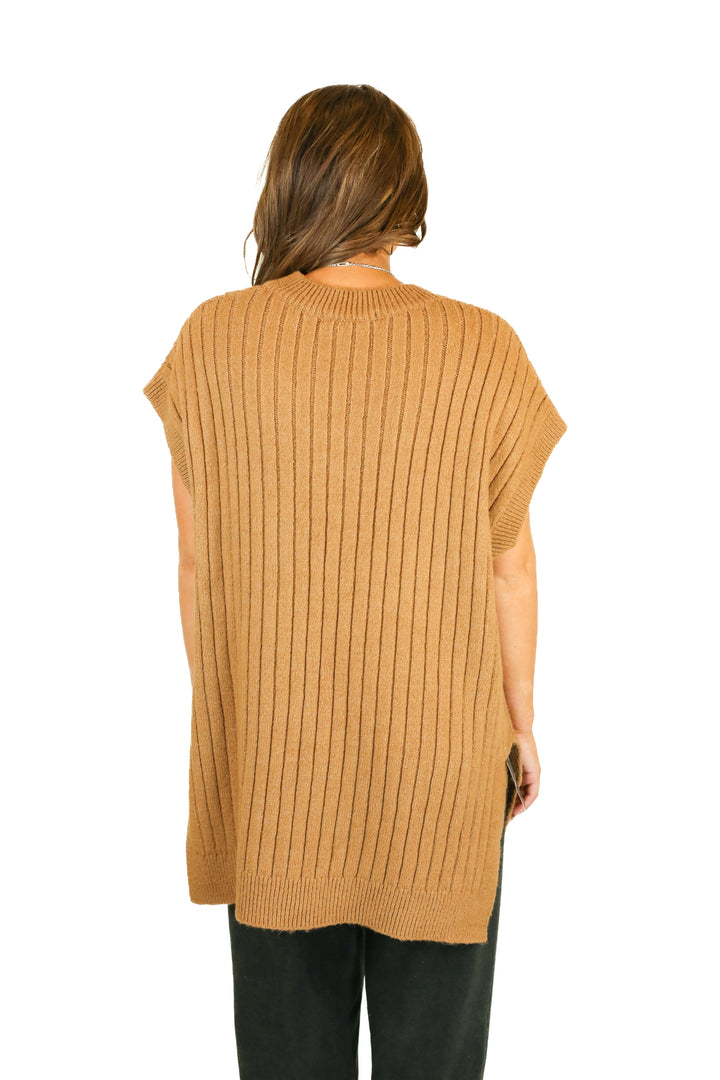 storets oversized beige sweater vest dress (s) NWT