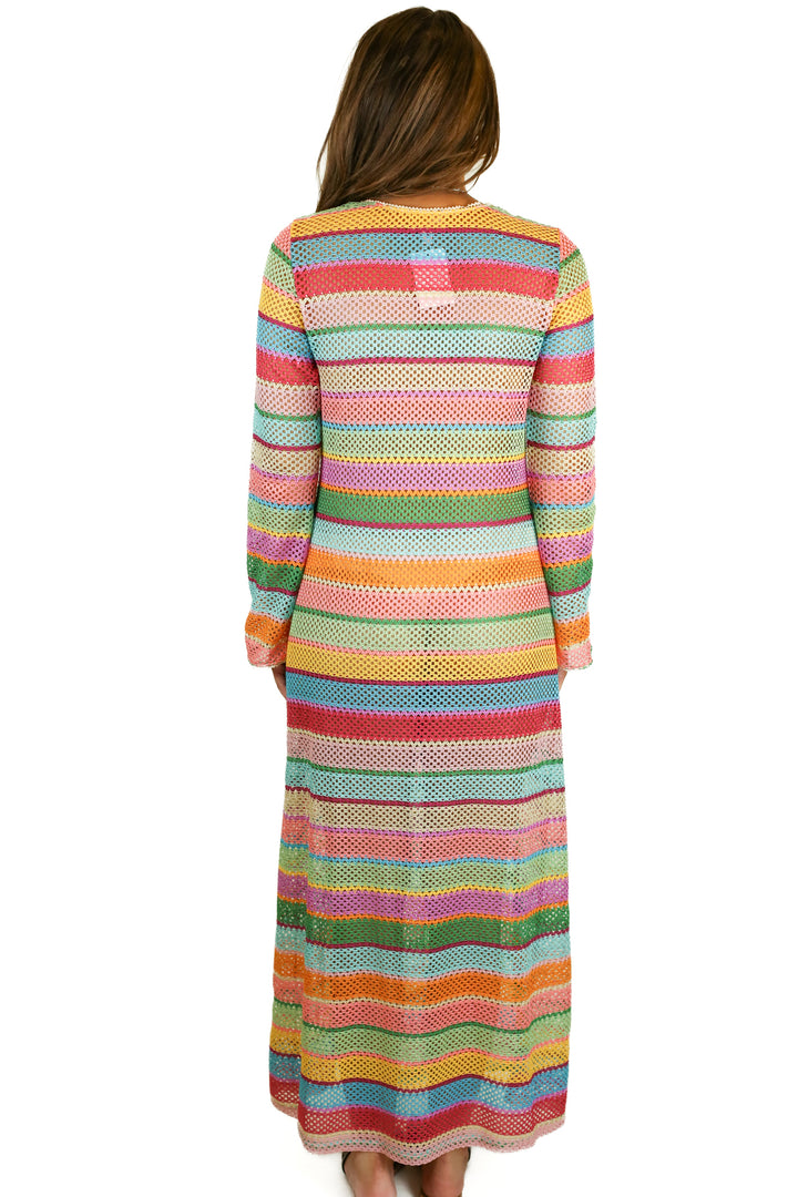 show me your mumu colorful striped cover up (s)