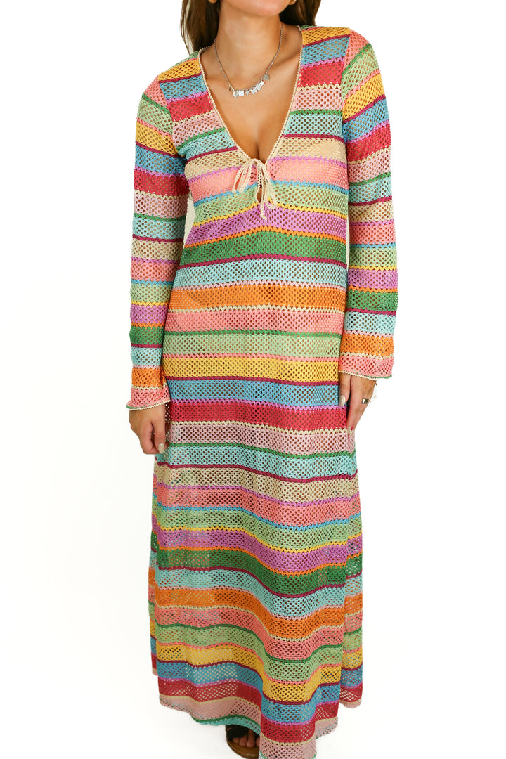 show me your mumu colorful striped cover up (s)