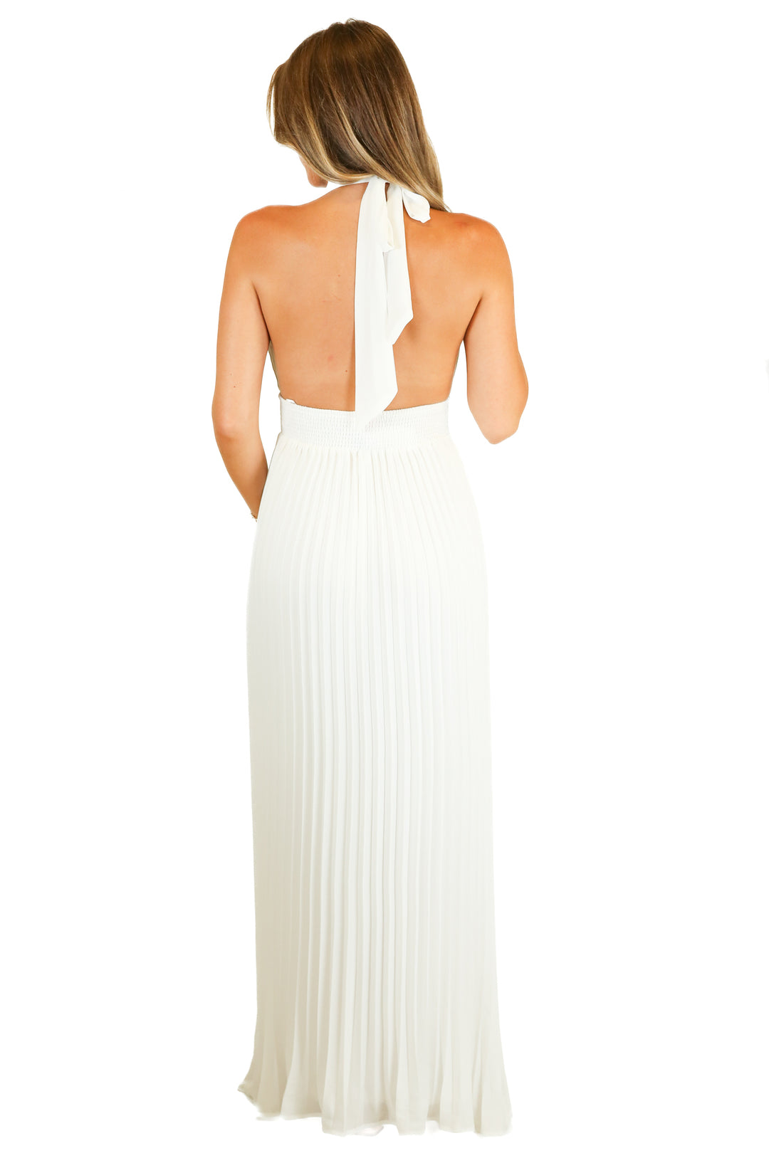 pink lily white maxi dress (xs)