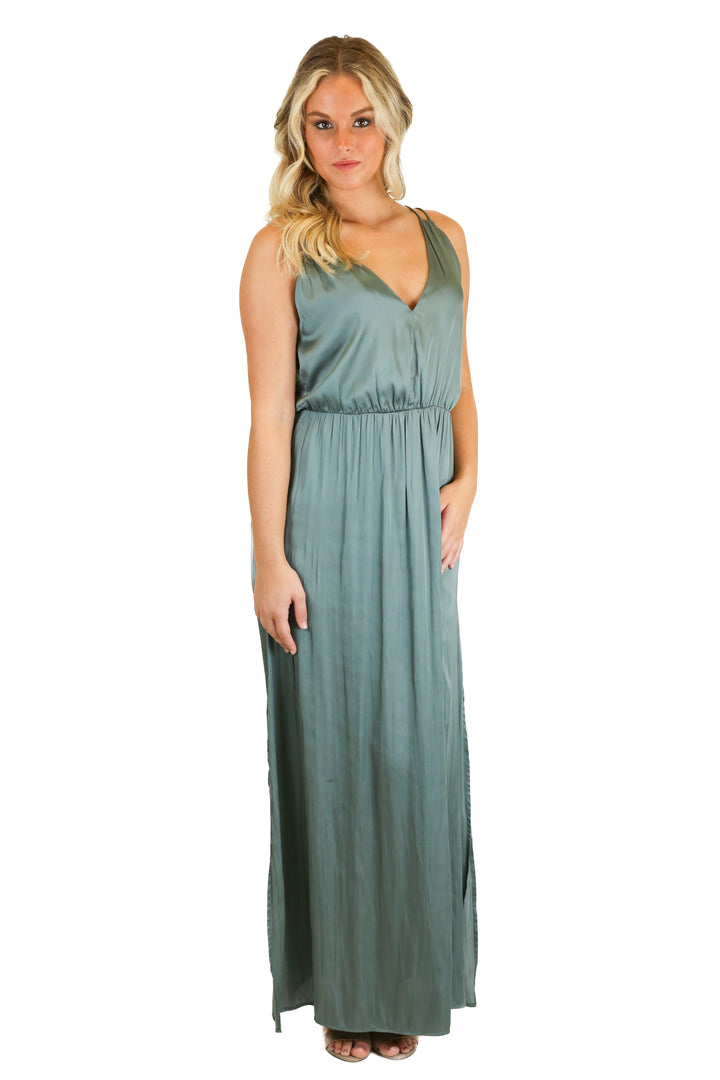 h&m green satin maxi dress (6)