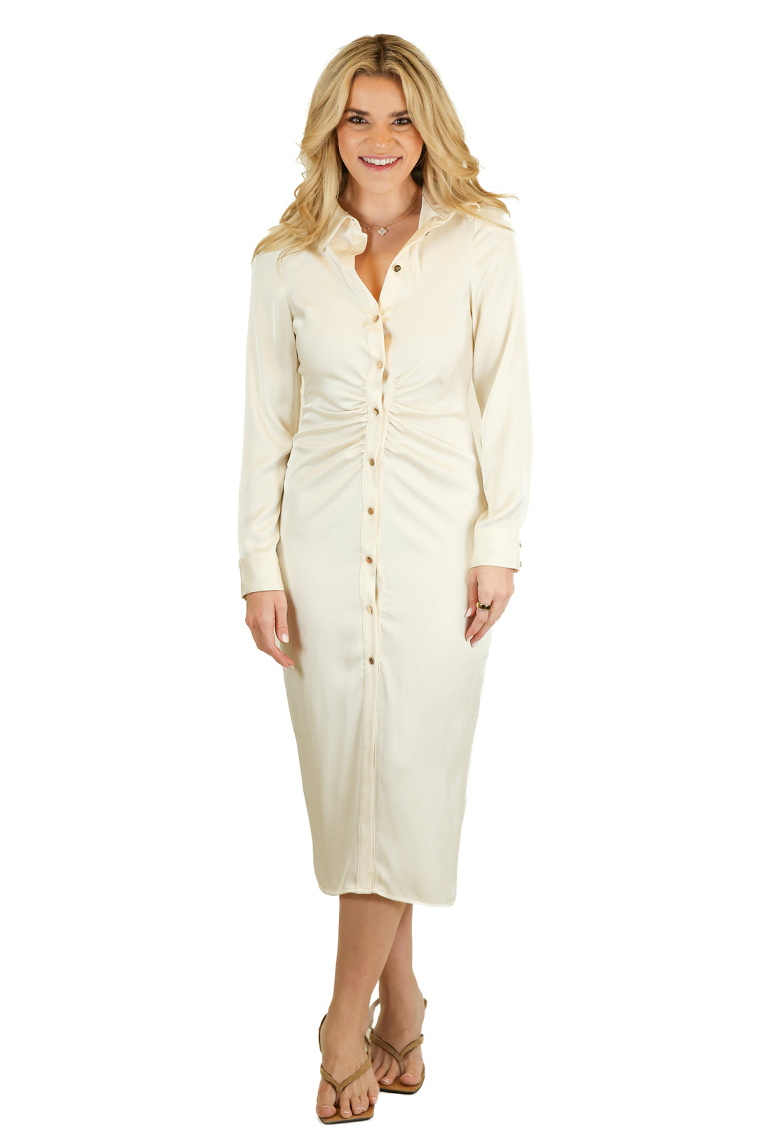 zara cream silky maxi dress NWT (XS; retail $59.90)