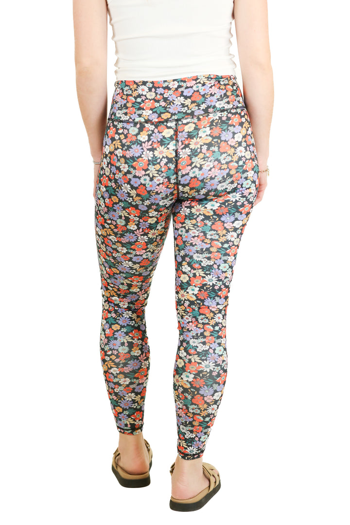 multi color floral leggings (s)*