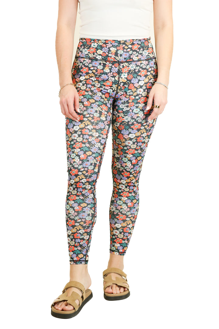 multi color floral leggings (s)*