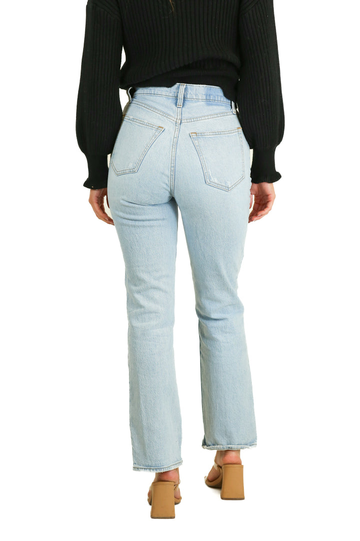Abercrombie Curve Love High Rise Split Hem Seamed Jeans (25)
