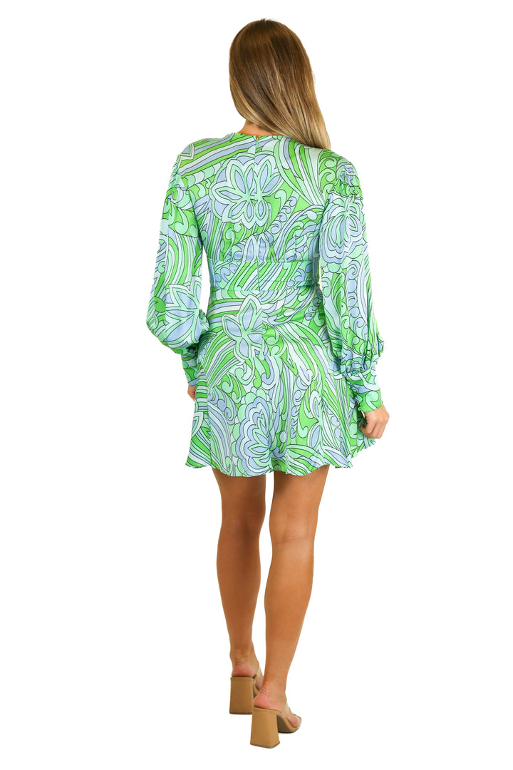 Alice McCall Green & Blue Mod Print Dress (4)