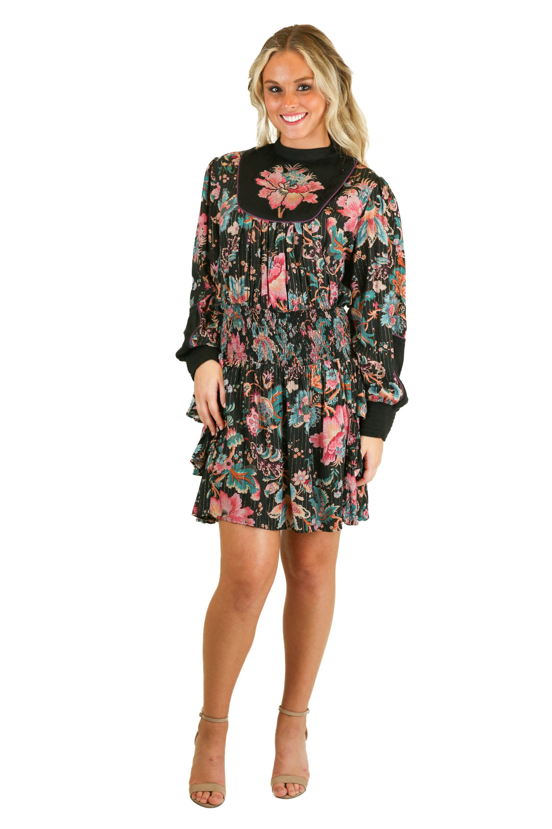 love the label smocked waist dress (s; retail $350)