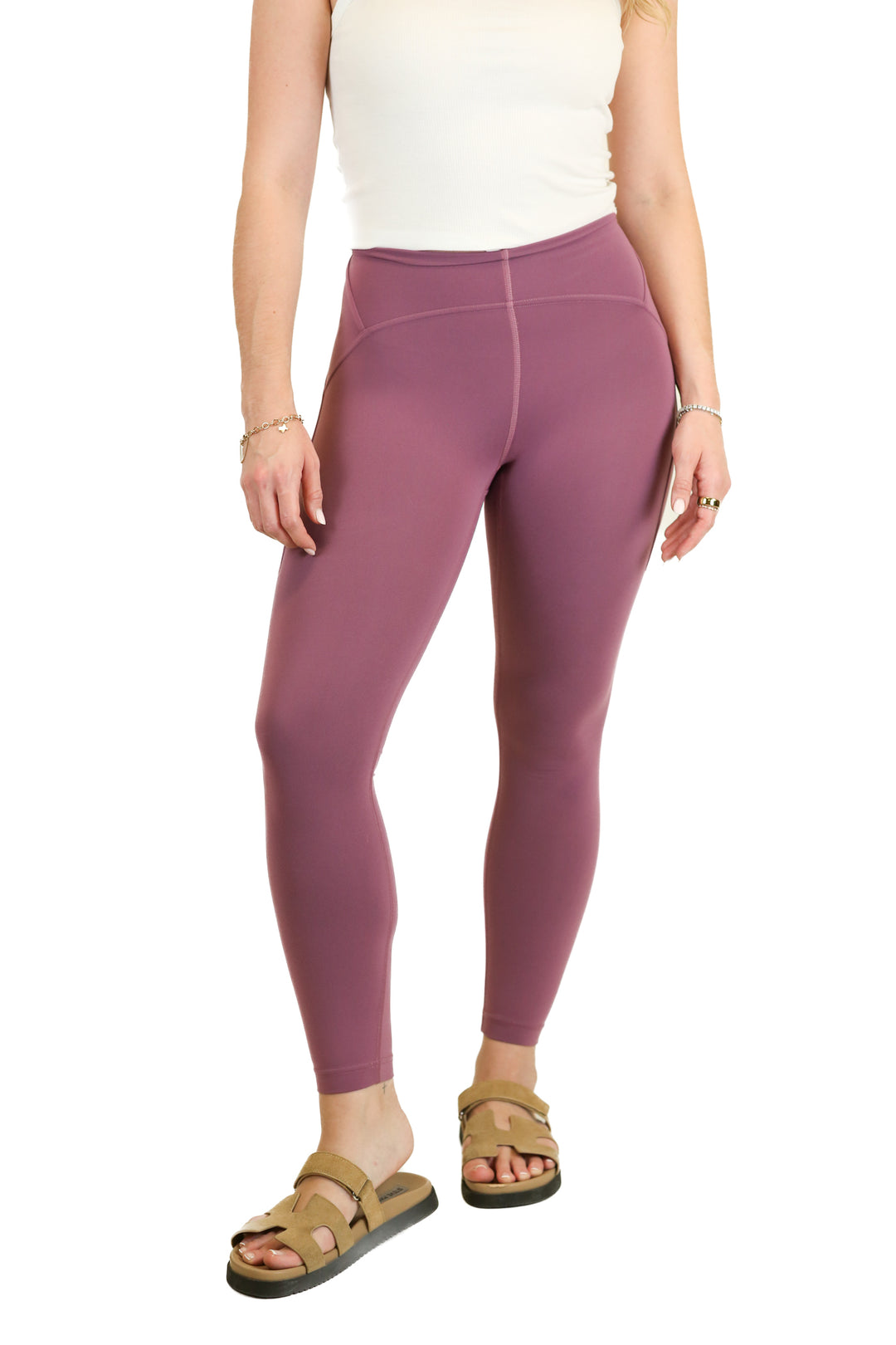 lululemon purple cropped leggings (xs)