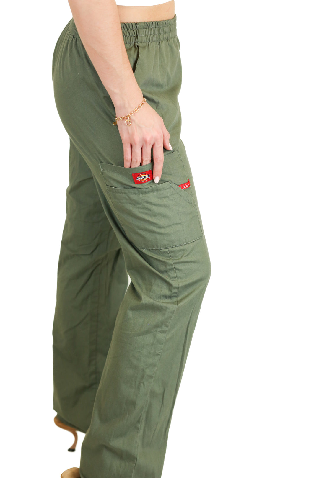 Dickies army green cargo pants (S)
