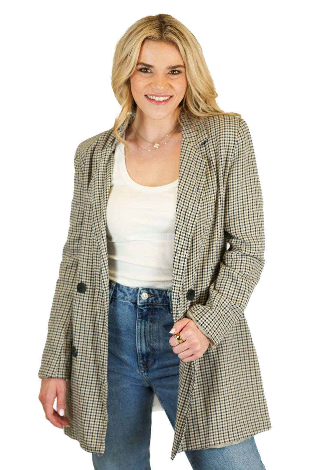 Boohoo houndstooth oversized blazer (6)