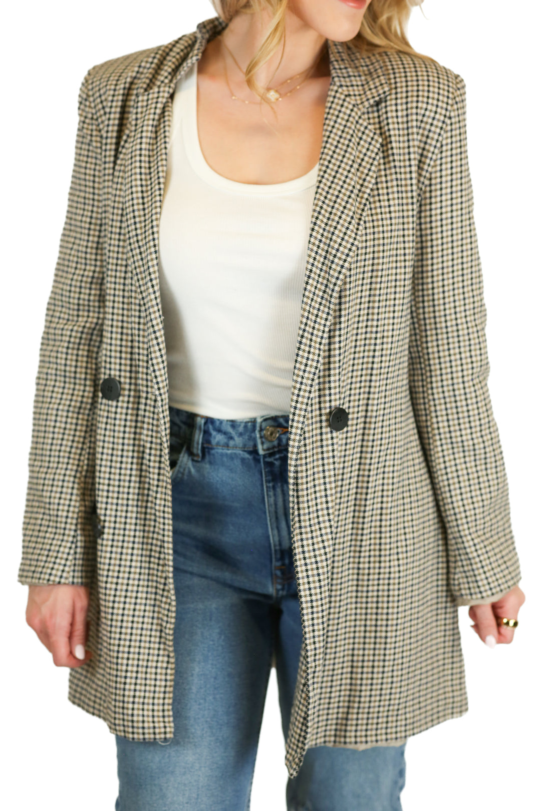 Boohoo houndstooth oversized blazer (6)
