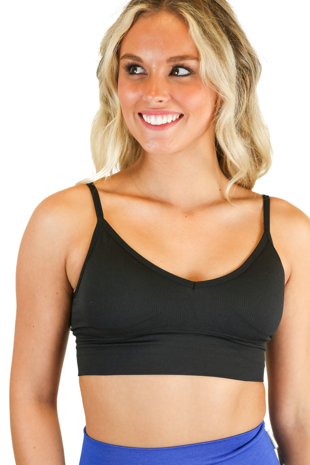 Inaka Performance black ribbed sports bra (S)