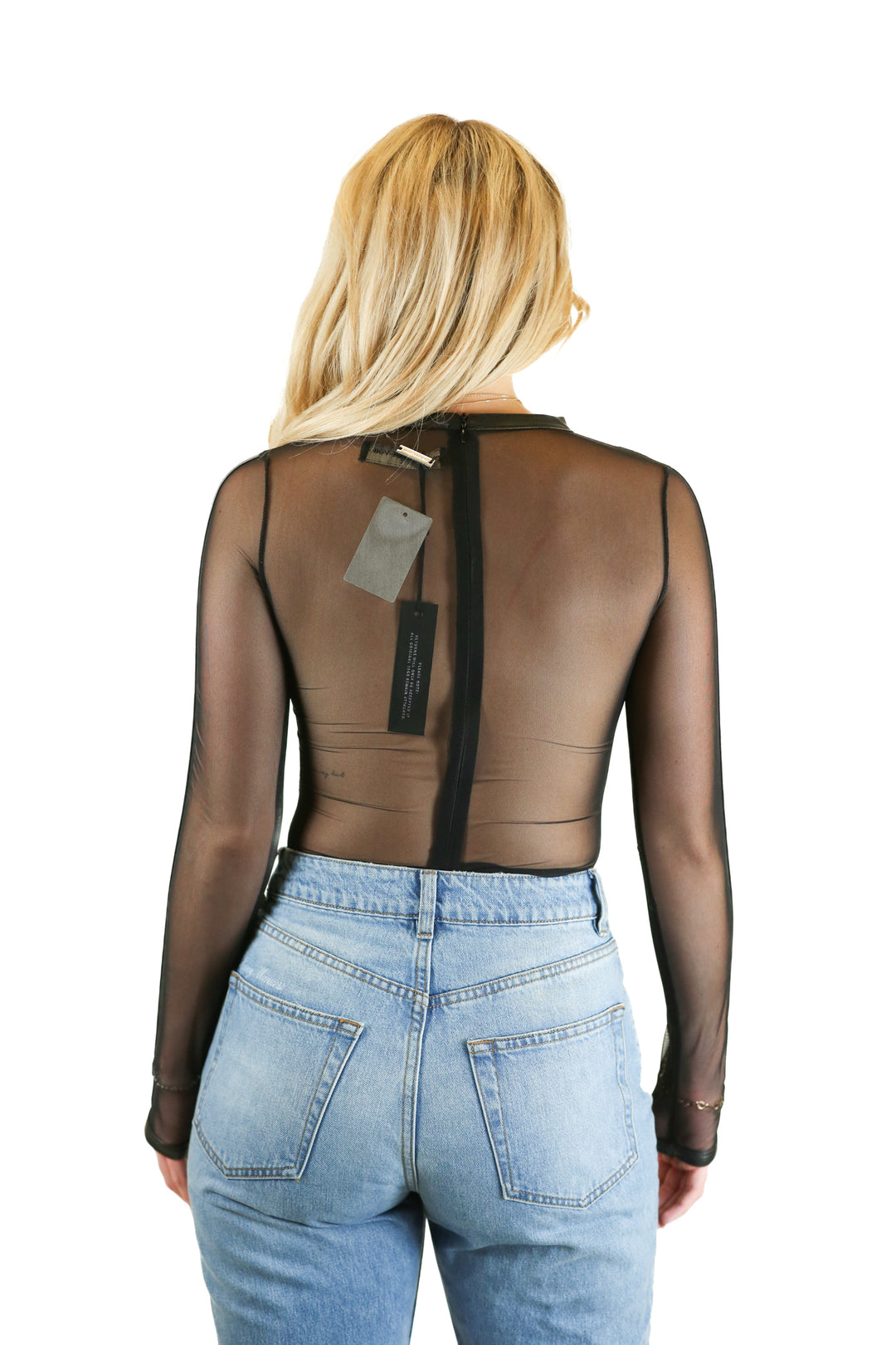 Manière De Voir denim and mesh body suit NWT (10)*