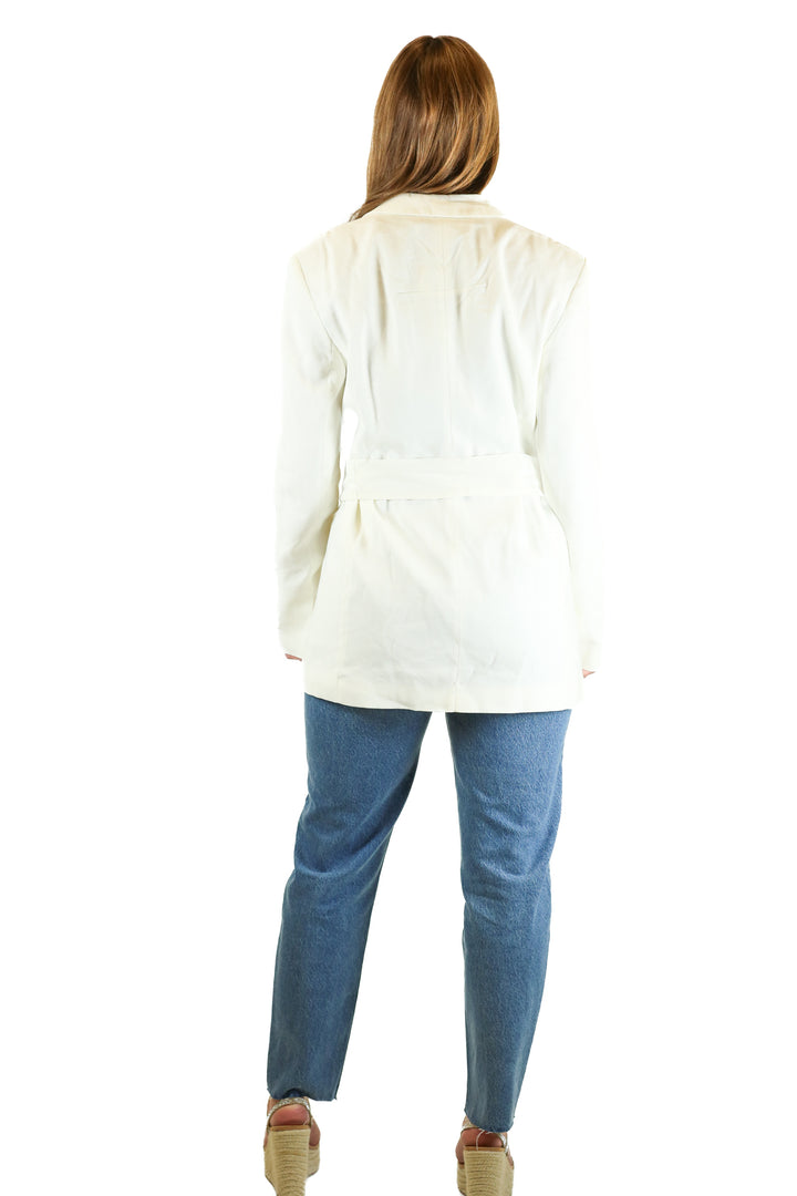 Topshop Ivory Oversized Belted Blazer NWT (6)