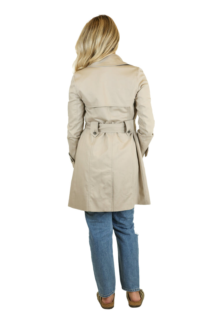 Club Monaco Khaki Classic Trench Coat (XS)
