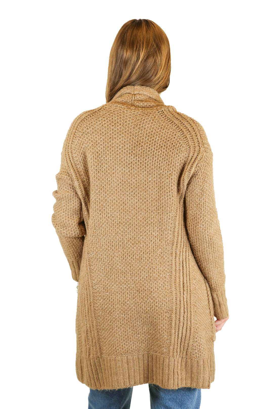 Abercrombie Camel Long Chunky Cardigan NWT (XS; retail $110)