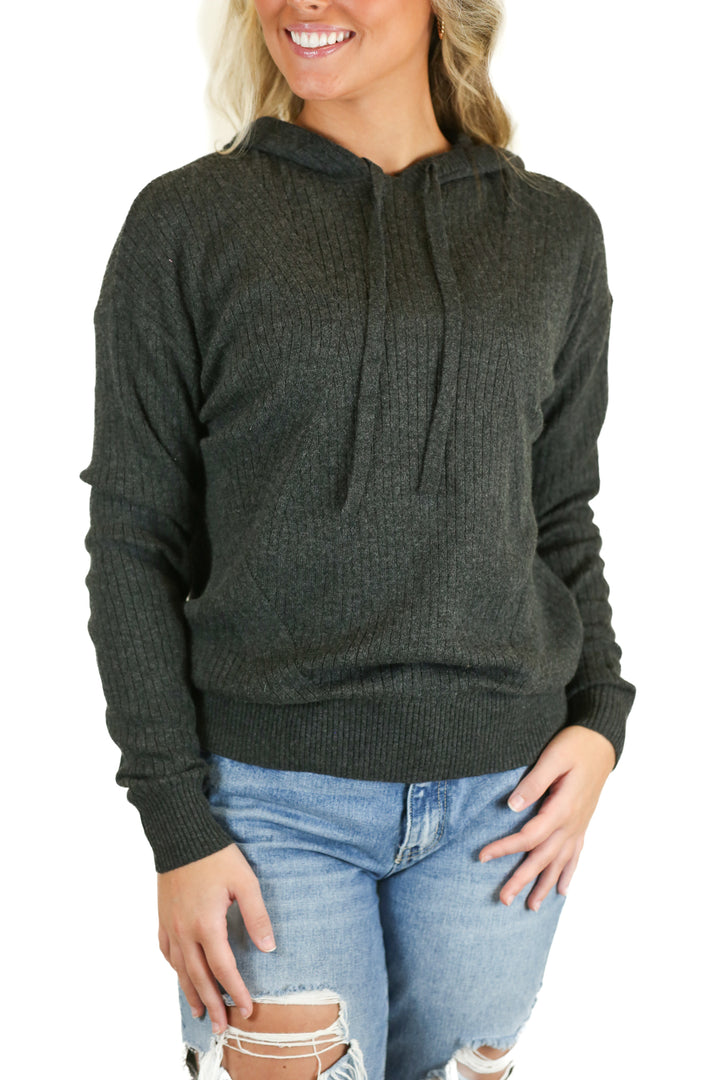 Spiritual Gangster Vintage Black Rib Hoodie  NWT (XS; Retail $128)