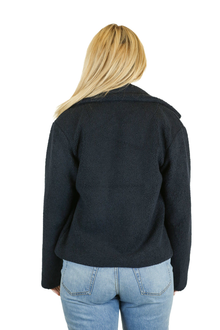 kut from the kloth navy double breasted sherpa coat (xs) NWT