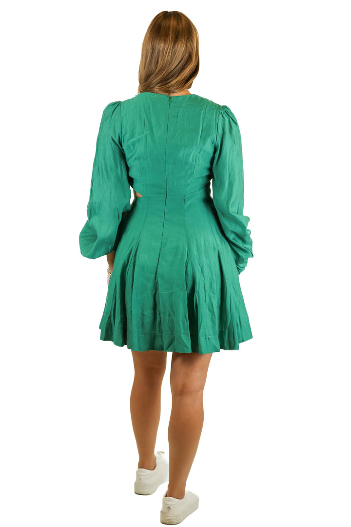 Petal + Pup emerald green cut out dress NWT (S)
