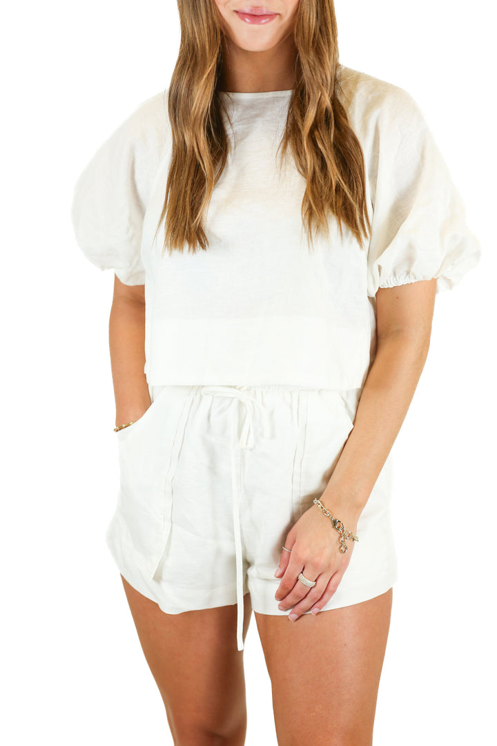 Petal + Pup White Linen Top and Shorts Set NWT (4)