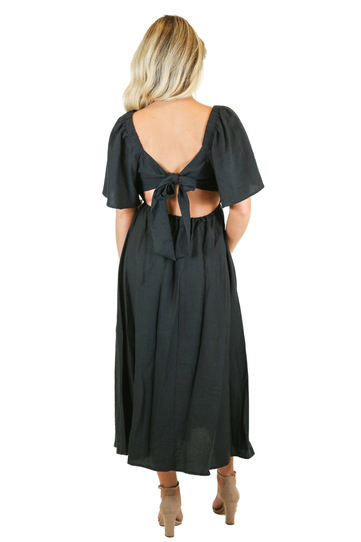 A New Day Black Square Neck Maxi Dress NWT (XS; Retail $35)