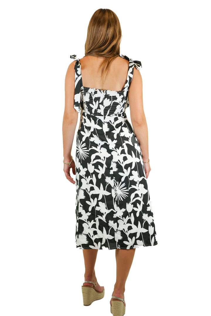 Petal + Pup Black & White Floral Midi Dress NWT (4)