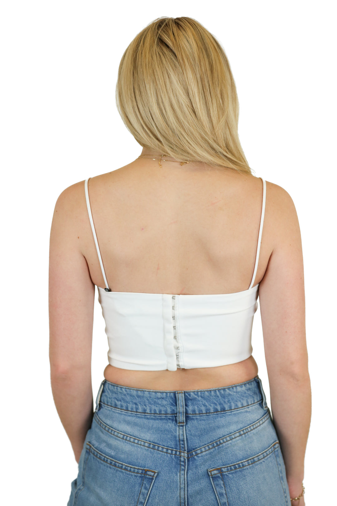 Zara White Cropped Corset Top NWT (XS; Retail $36)