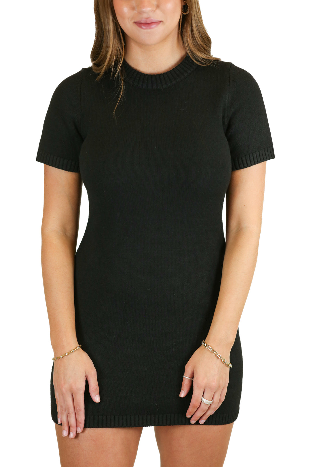H&M Black Crewneck Sweater Dress NWT (XS; Retail $35)