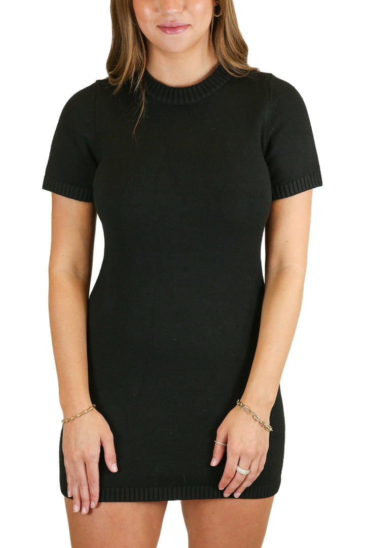 H&M Black Crewneck Sweater Dress NWT (XS; Retail $35)