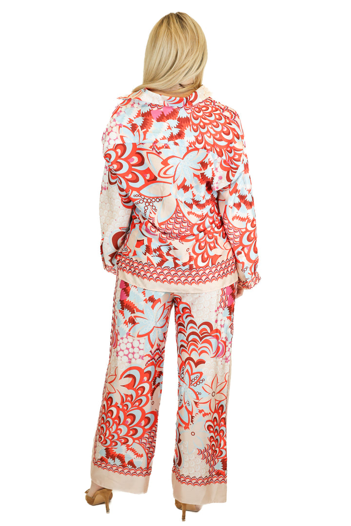 Zara Light Blue/Pink/Red Printed Set NWT; retails for $140 (S)*
