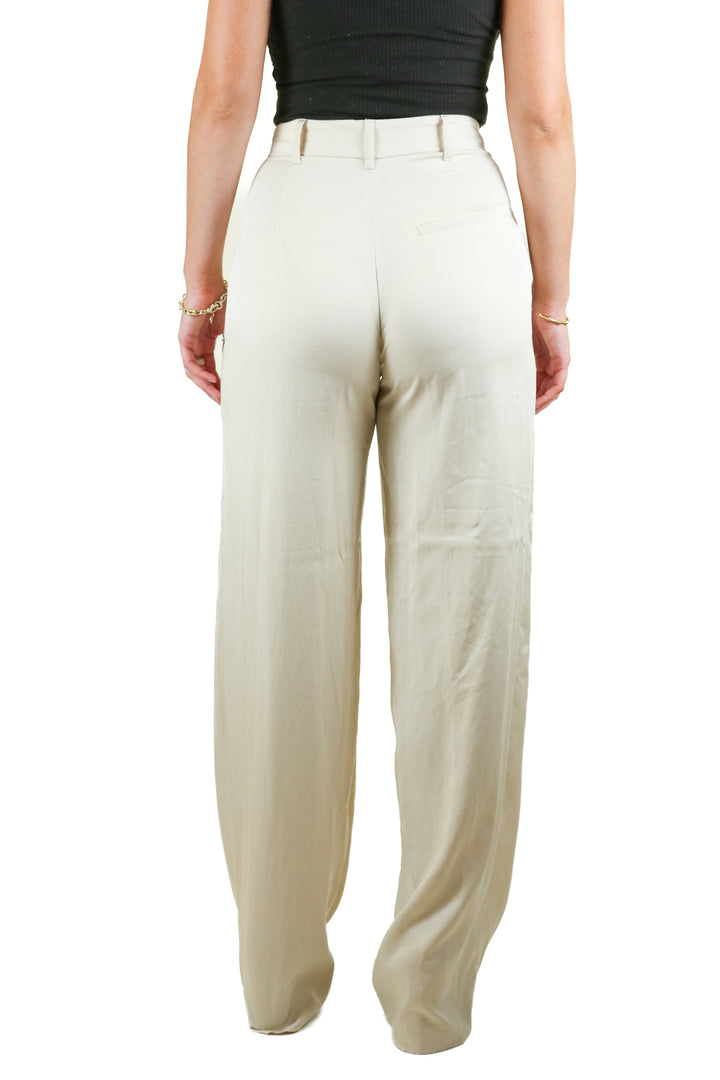 Zara Beige Wide Leg Trousers NWT (XS; Retail $40)