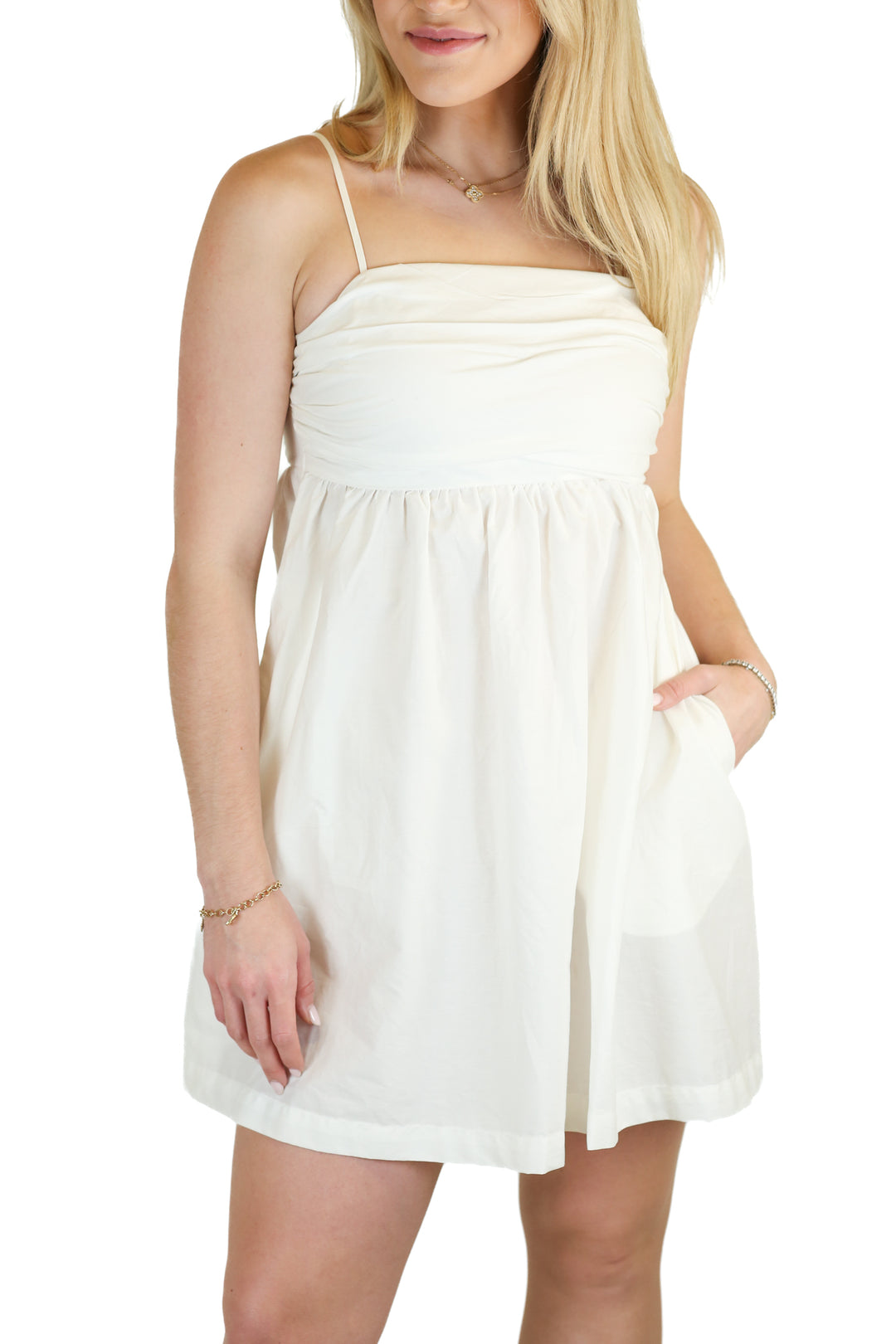 A New Day White Poplin Dress (XS)