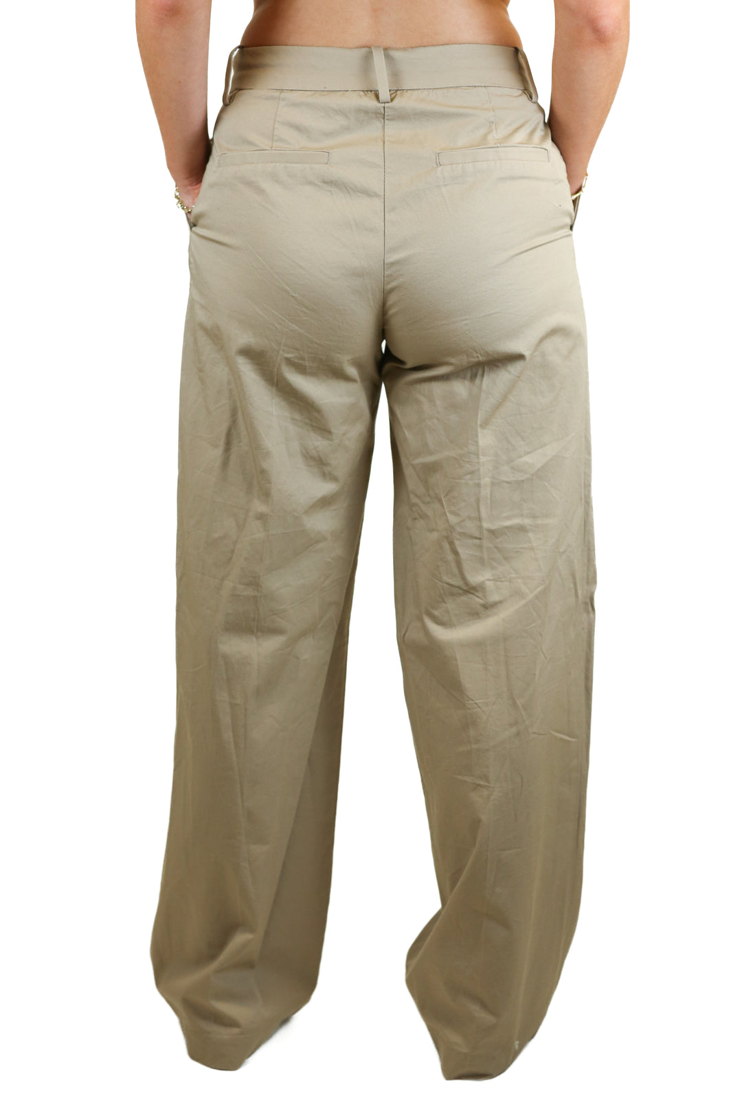 H&M Khaki High Waist Wide Leg Pants NWT (4)
