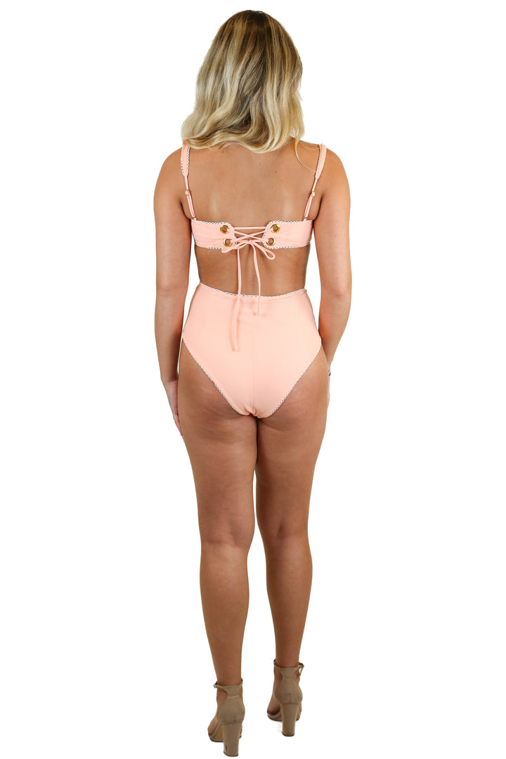Tularosa Bright Coral One-piece Swimsuit NWT (XS)